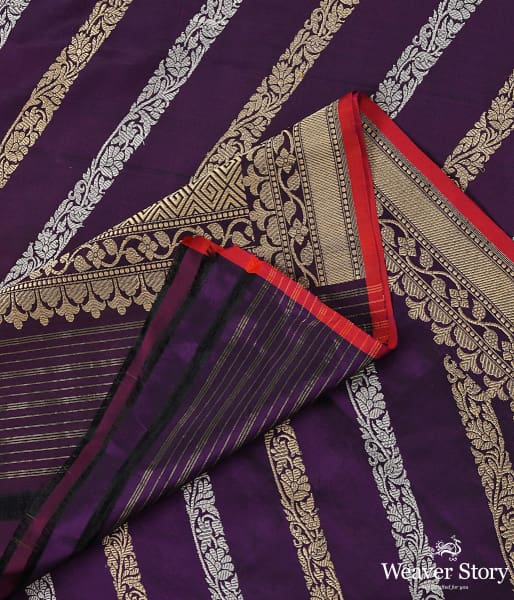 Handwoven Banarasi Jangla Dupatta with Daigonal Weave