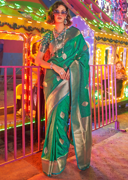 Beige Brown Handloom Woven Art Silk Saree with Brocade Blouse