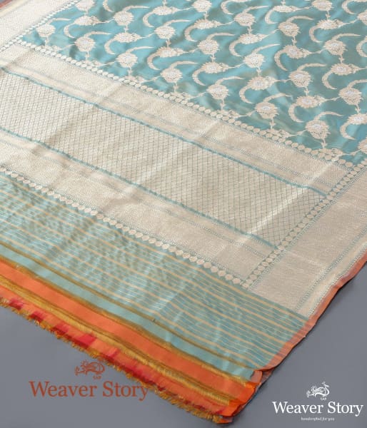 Handwoven Green Dual Tone Kadhwa Jangla Dupatta