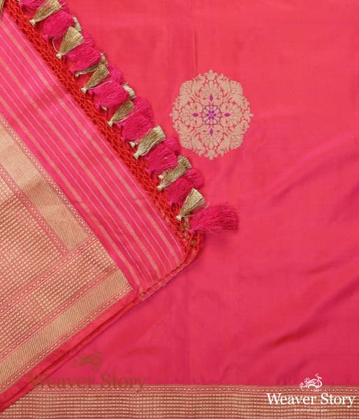 Handwoven Rani Pink Kadhwa Boota Dupatta
