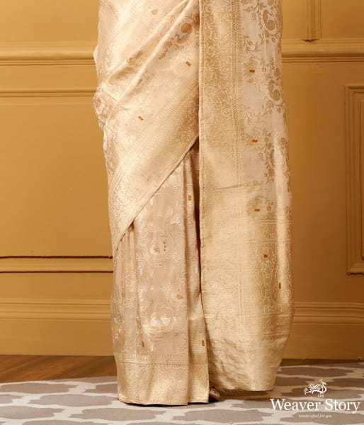 Handwoven Gold Tissue Shikargah Saree