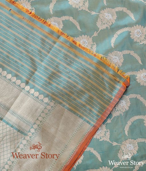 Handwoven Green Dual Tone Kadhwa Jangla Dupatta