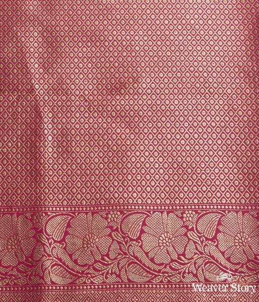 Pink Dual tone sona rupa kadhwa jangla with intricate floral jaal