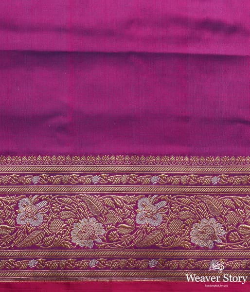 Handwoven Purple Kadhwa Jangla Saree