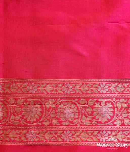 Hanwoven Pink Sona Rupa Cutwork Jangla Saree