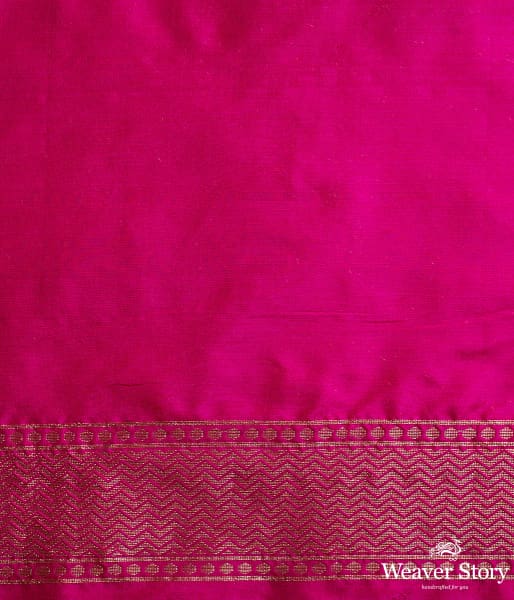 Handwoven Rani Pink Patola Saree