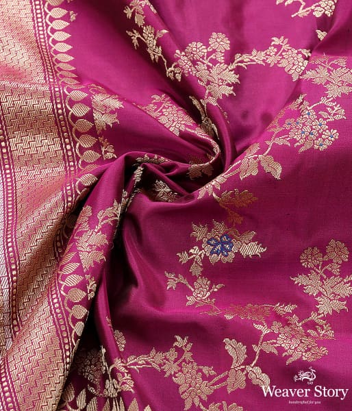 Handwoven Wine Kadhwa Jangla Dupatta
