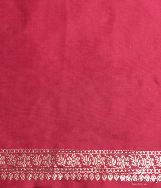 Handwoven Berry Pink Kadhwa Booti Saree with a Delicate Beldaar Border