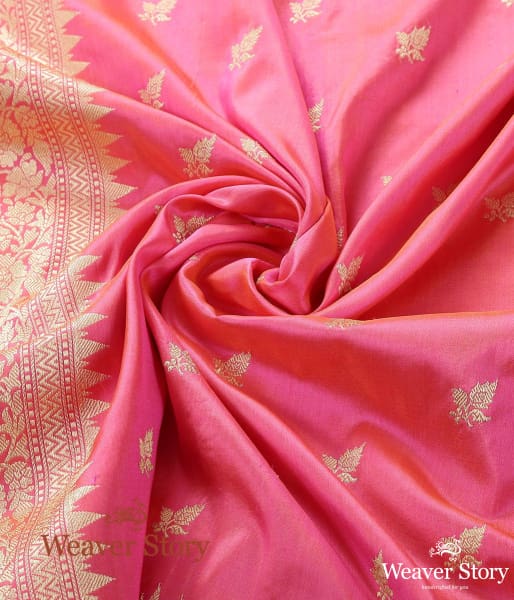 Handwoven Light Pink Kadhwa Booti Dupatta