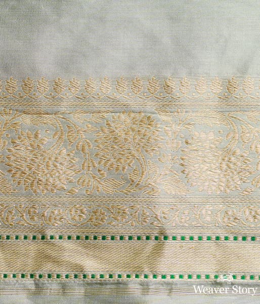 Handloom Sage Green Saree with Meenakari Motifs