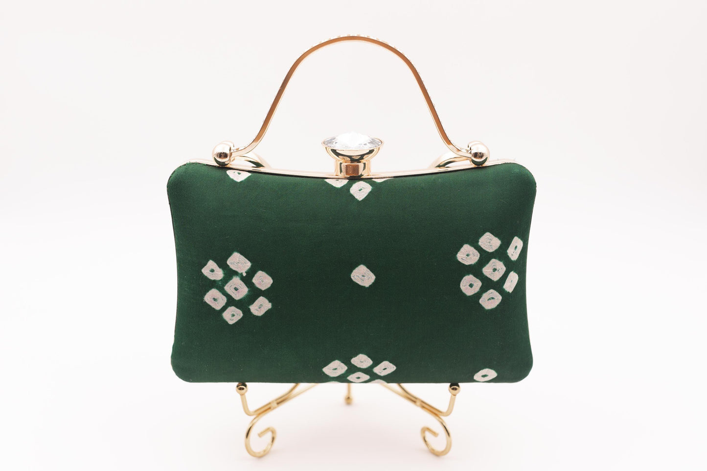Green BIA CLUTCH with Gem Closure
