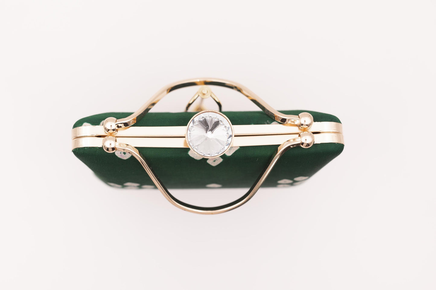 Green BIA CLUTCH with Gem Closure
