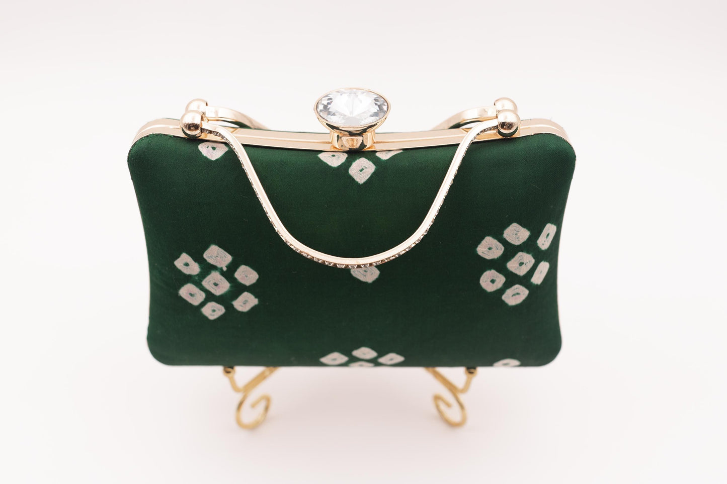 Green BIA CLUTCH with Gem Closure