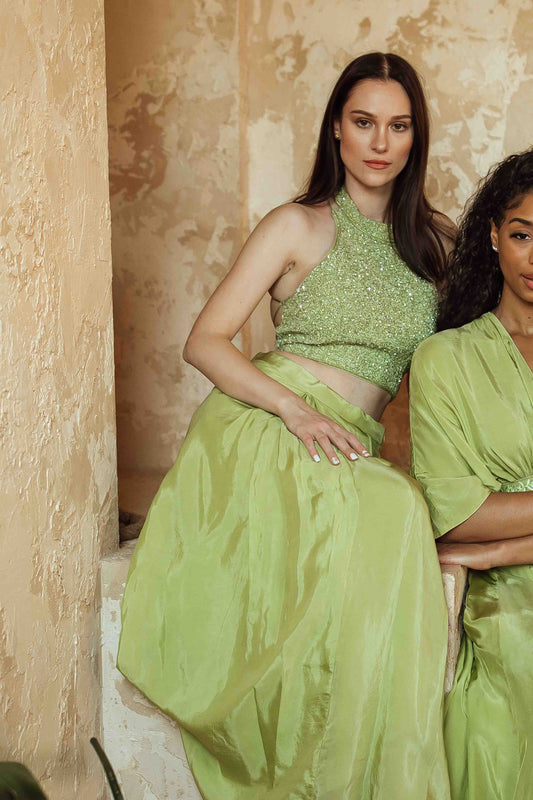 Everett Green Drape Skirt Set