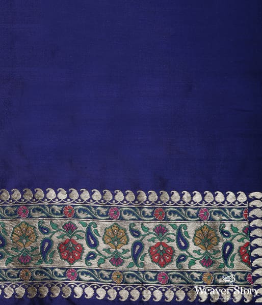 Handwoven Blue Meenakari Banarasi Patola Saree