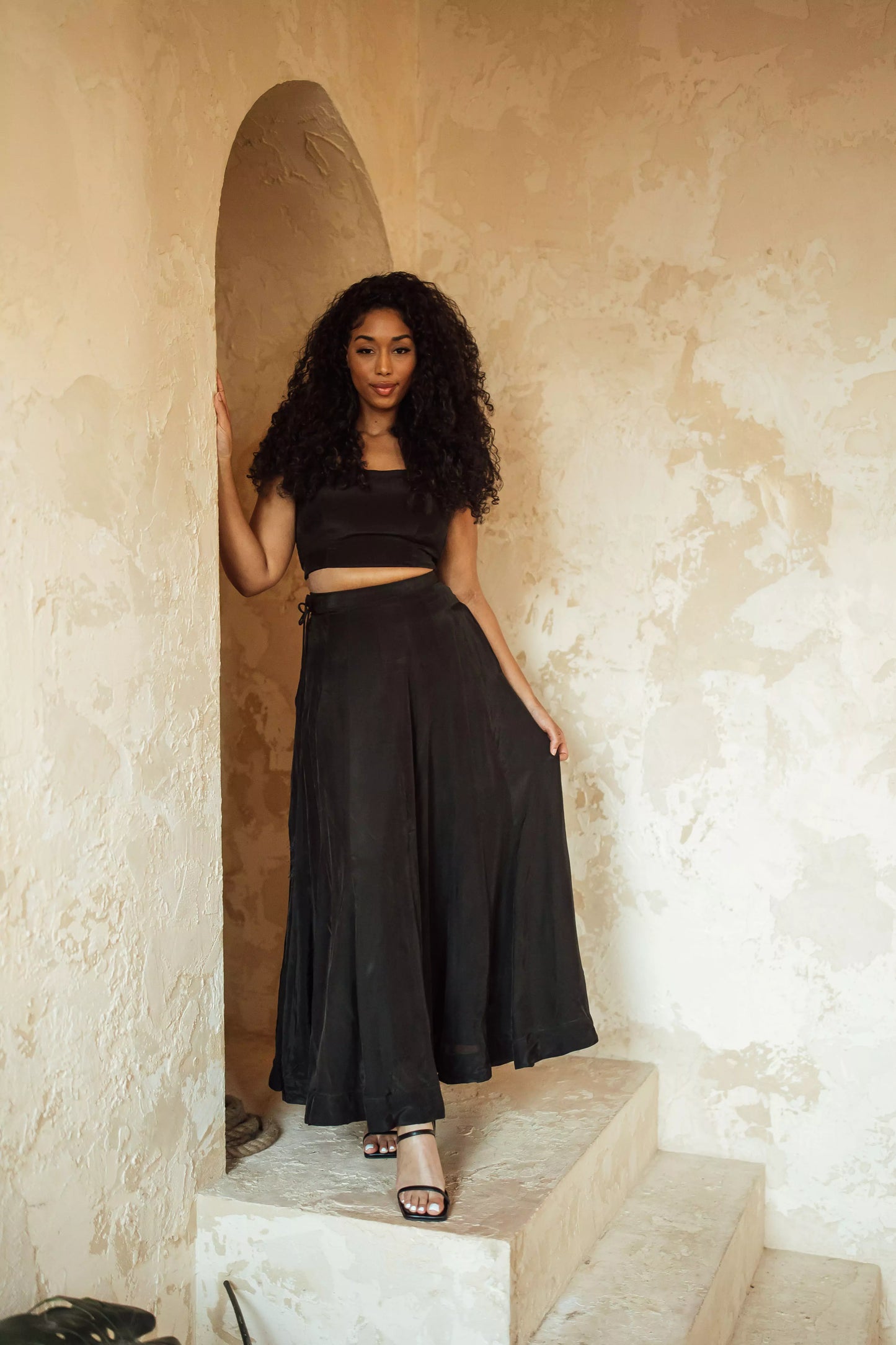 Gwen Black Lehenga with Slit