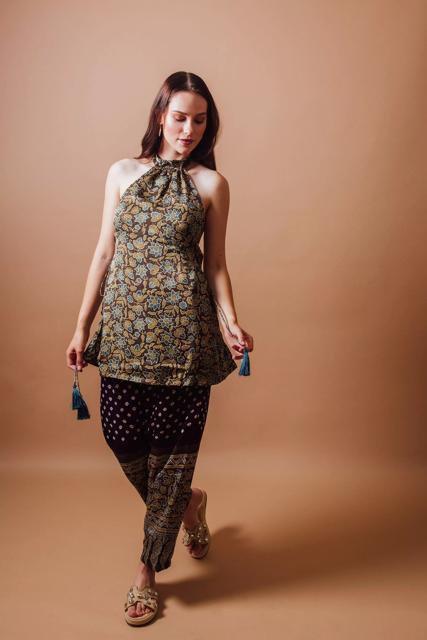 Paula Co-Ord Set with Hand-Blocked Ajrakh Print