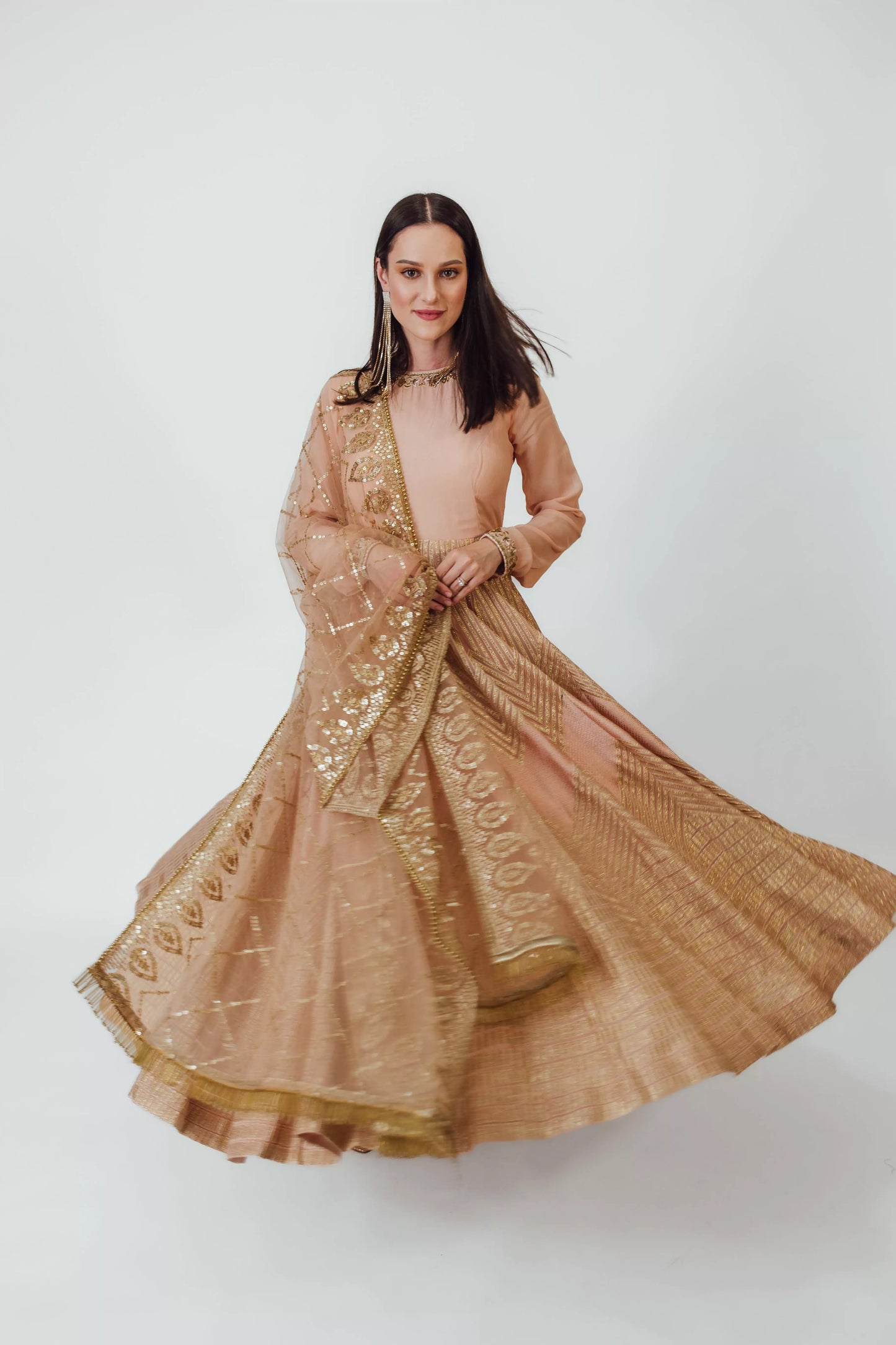 Maya Full Sleeve Gown with Embroidery