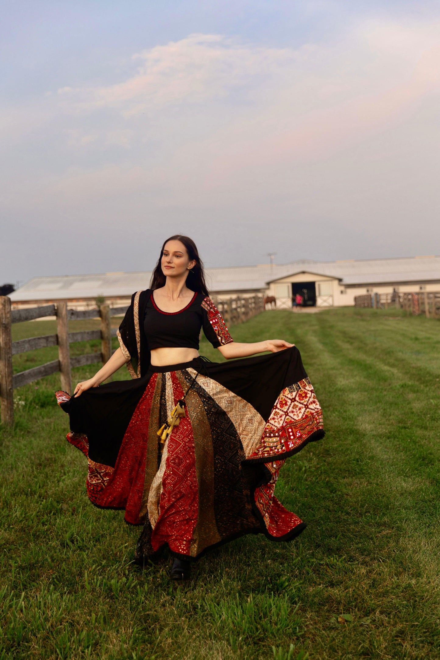 Andes Black Lehenga Choli Set