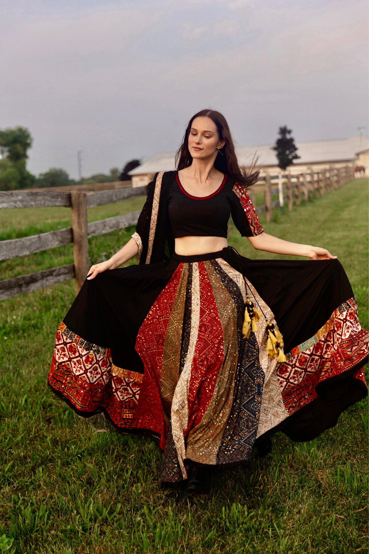 Andes Black Lehenga Choli Set