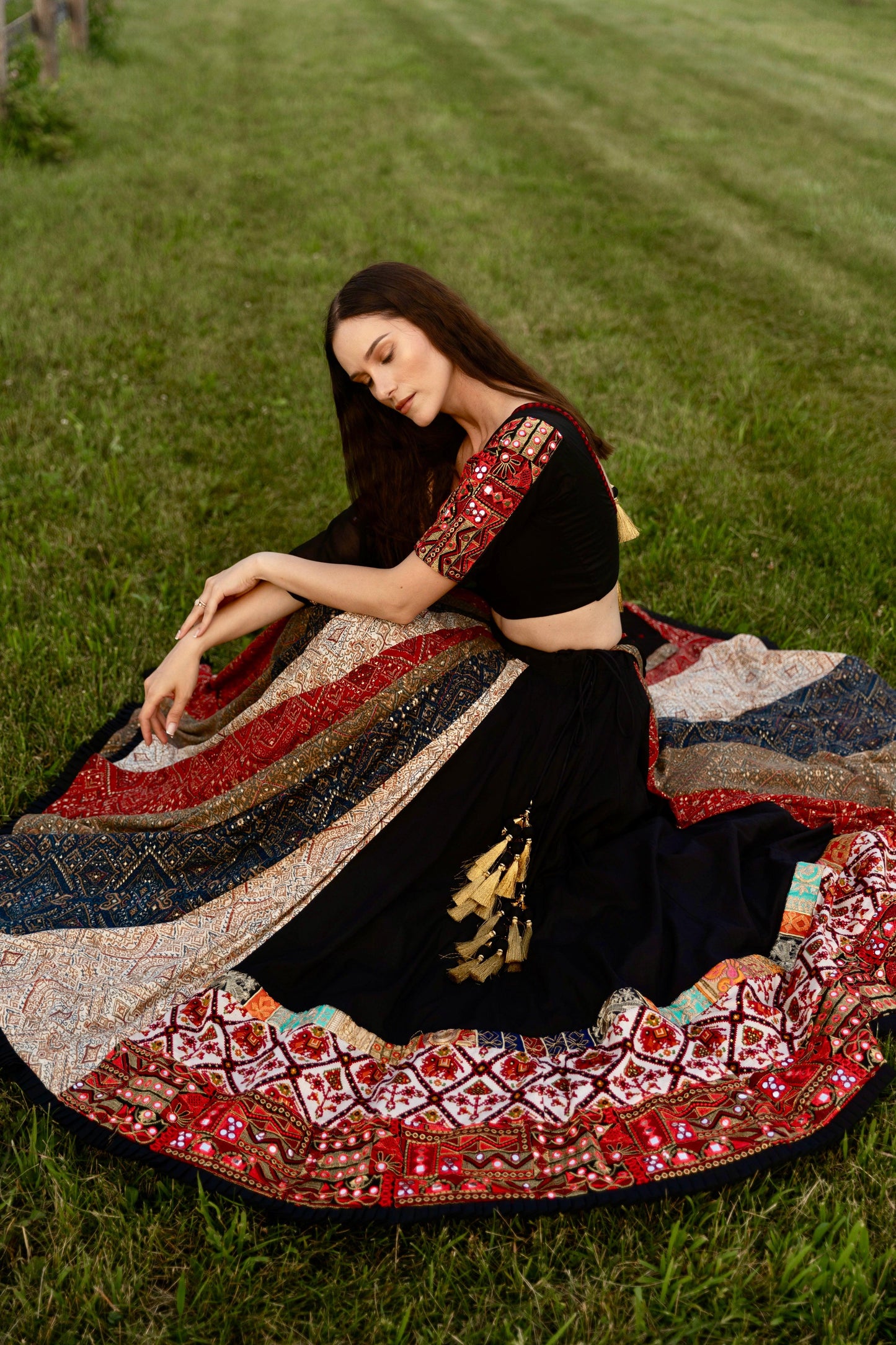 Andes Black Lehenga Choli Set