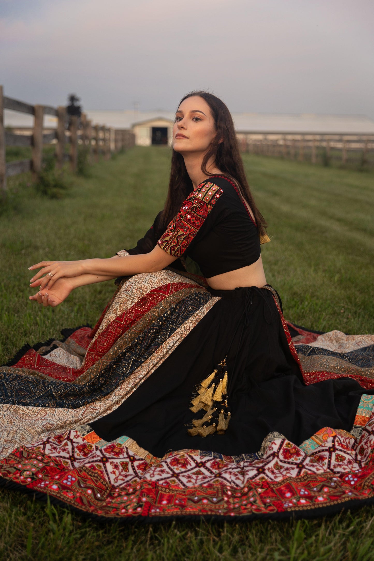 Andes Black Lehenga Choli Set