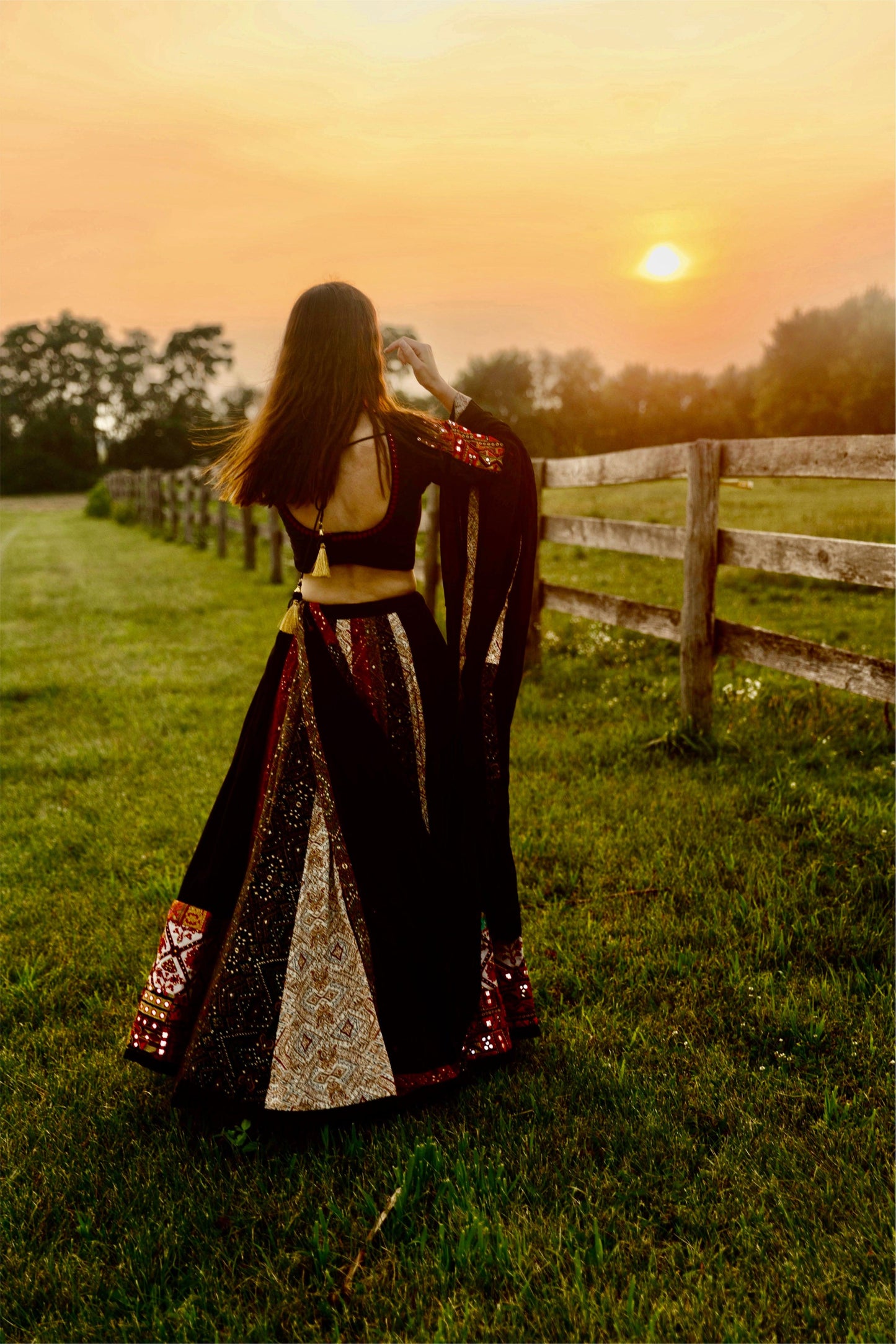 Andes Black Lehenga Choli Set
