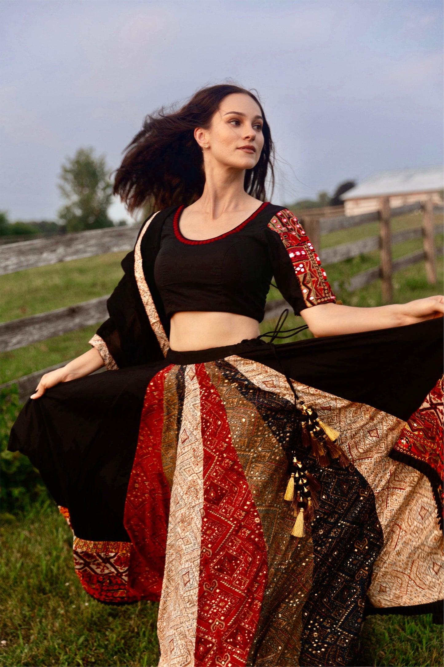 Andes Black Lehenga Choli Set
