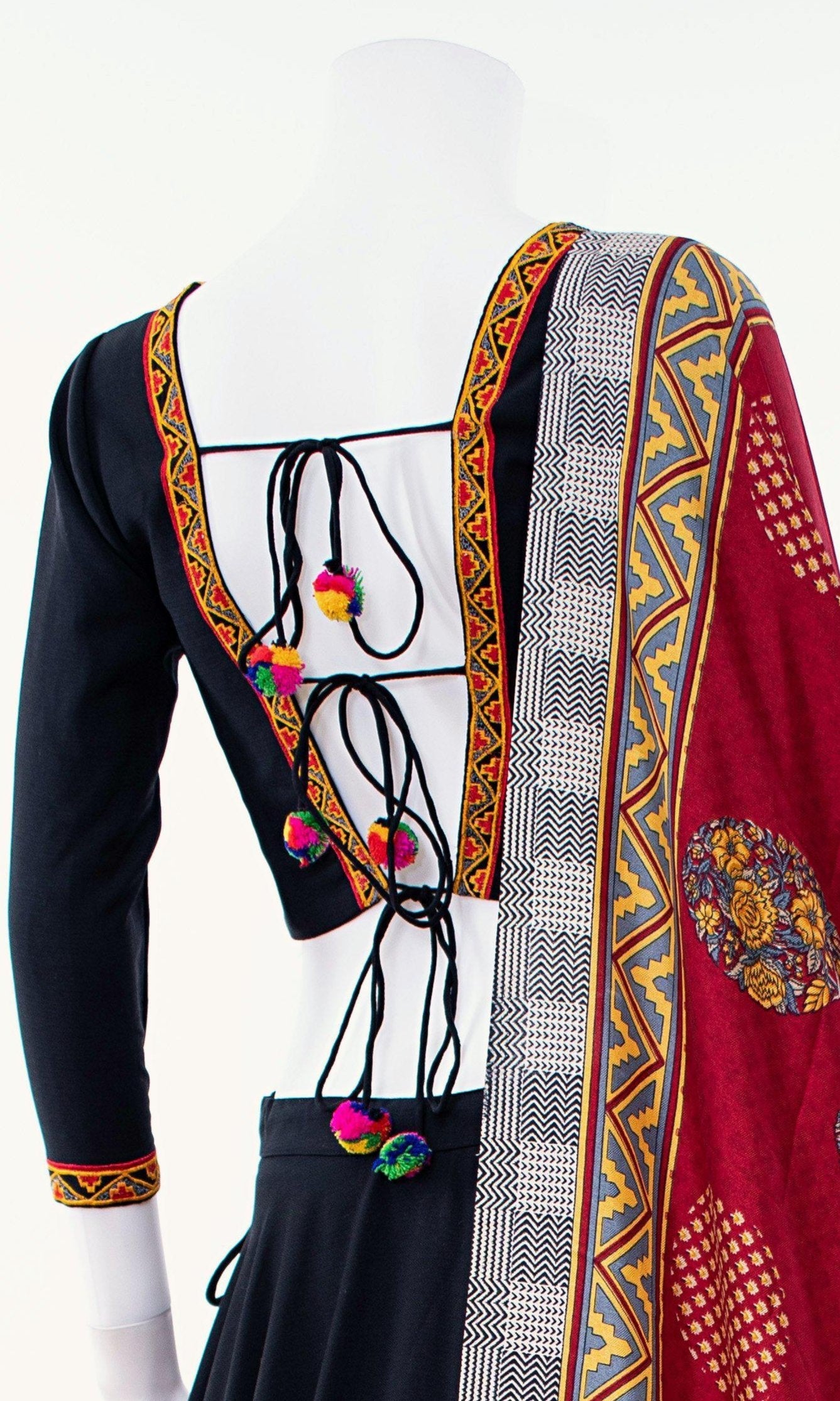 Cadence Black Print Trim Chaniya Choli Set