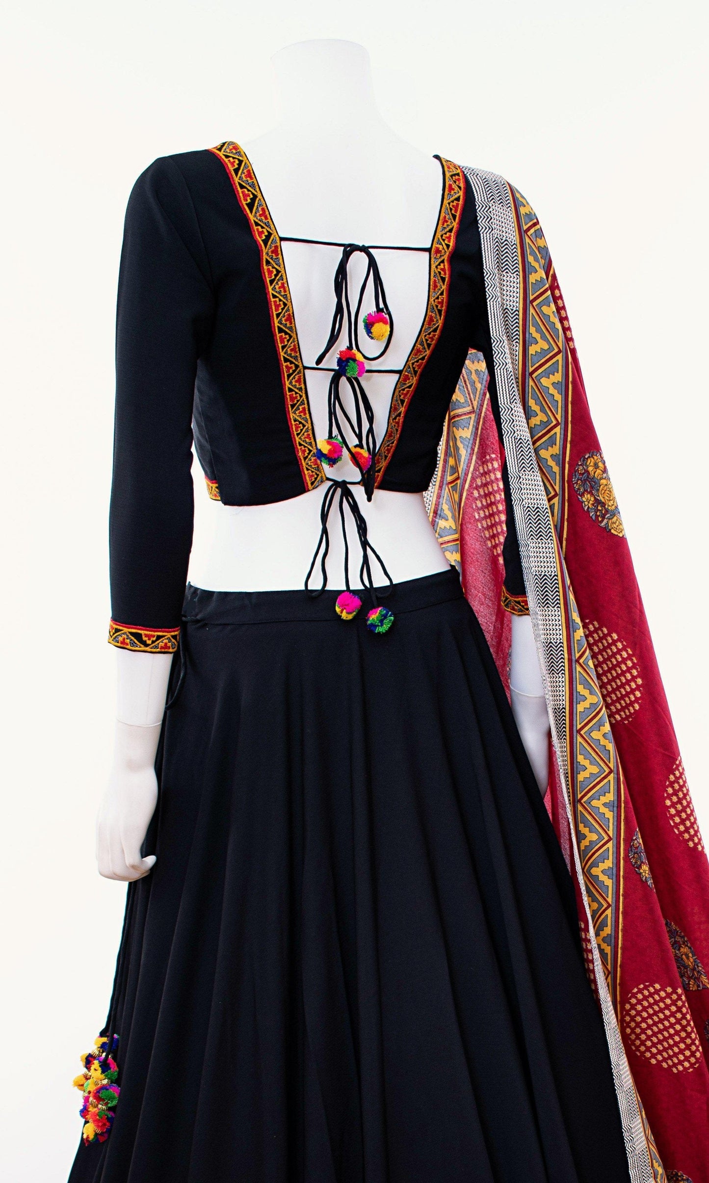 Cadence Black Print Trim Chaniya Choli Set