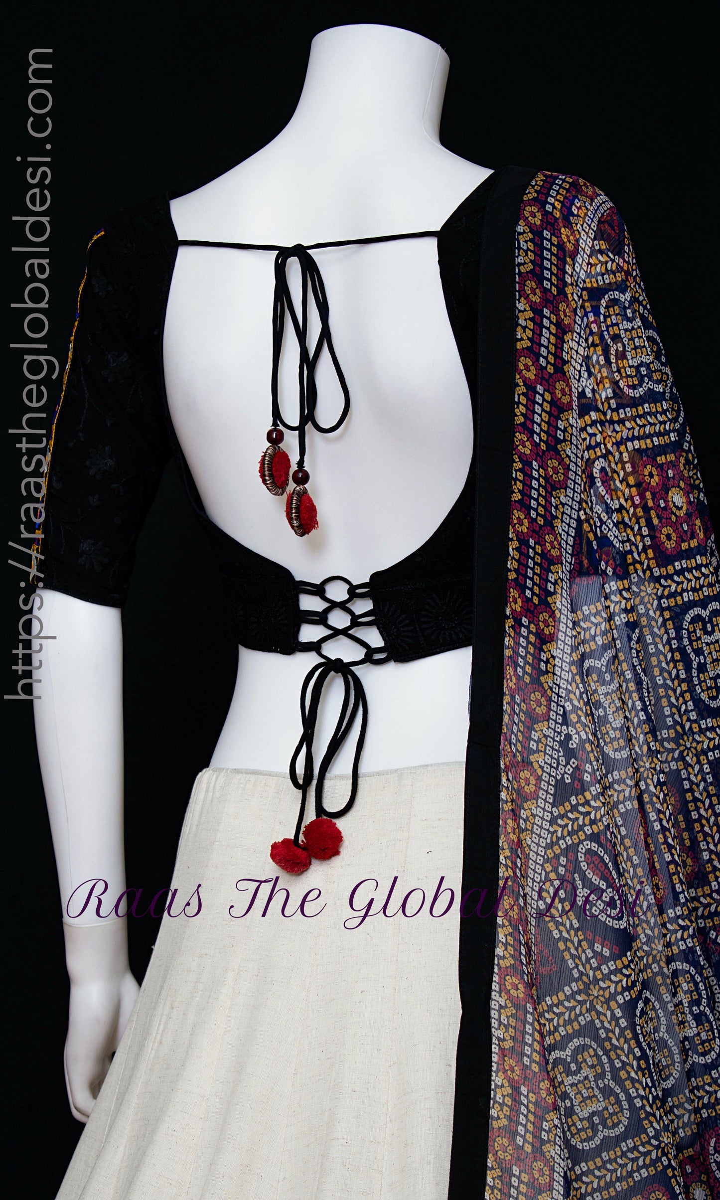 Esme Kutchi Embroidered White Lehenga Choli Set