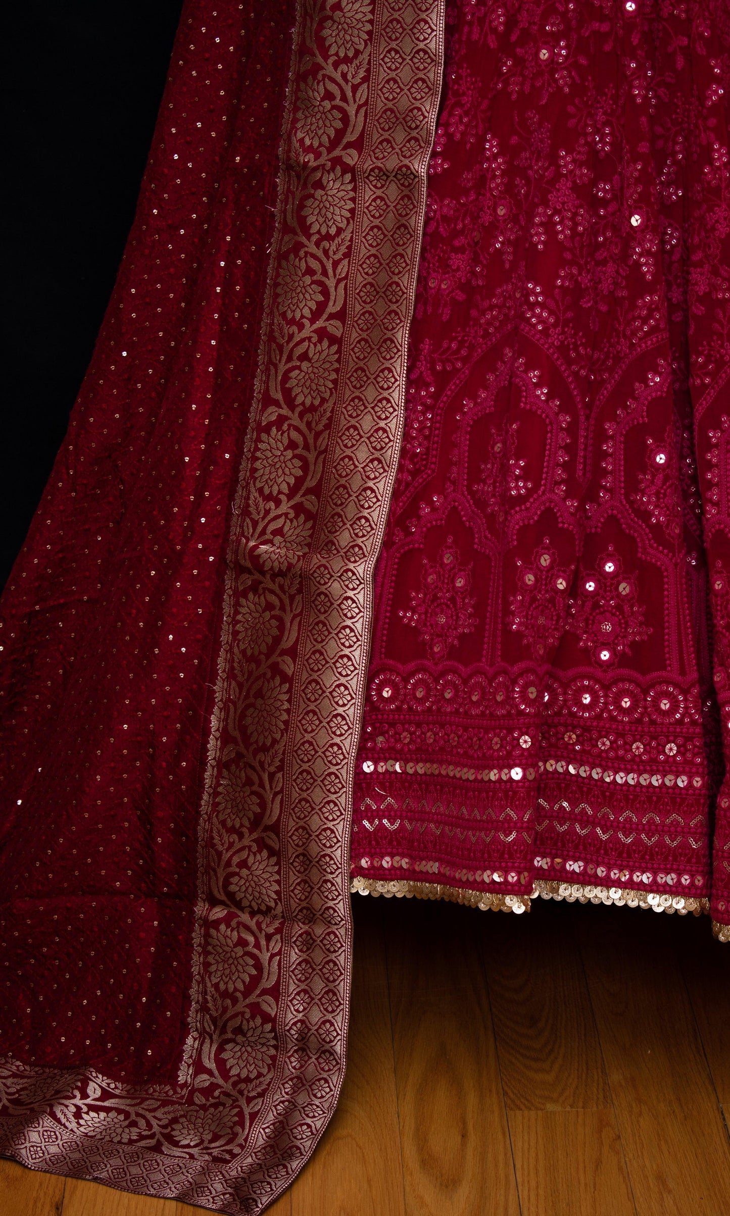 Emmy Maroon Heavy Embroidery Lehenga