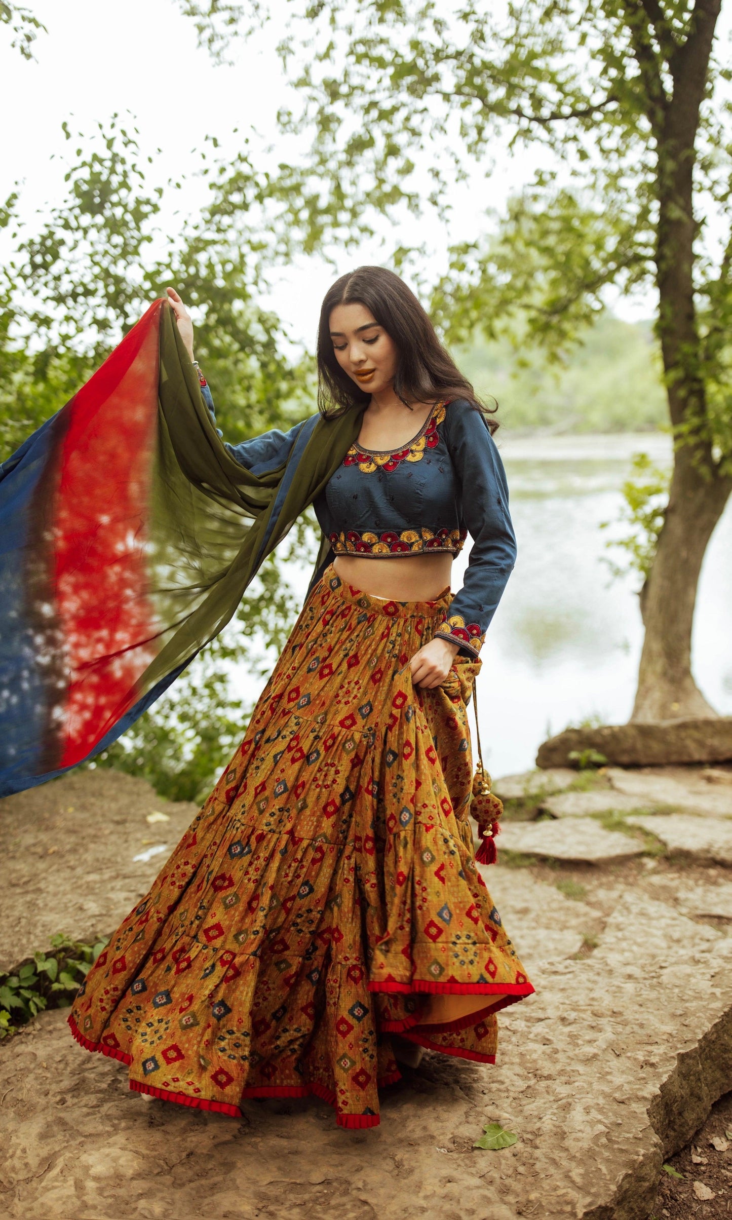 Saylor Multicolor Print Lehenga Choli Set
