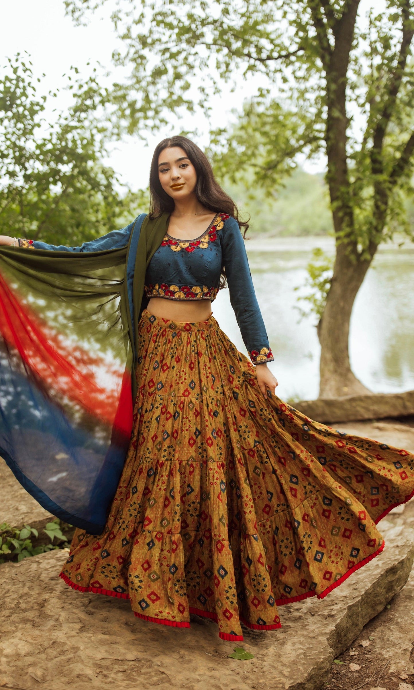 Saylor Multicolor Print Lehenga Choli Set