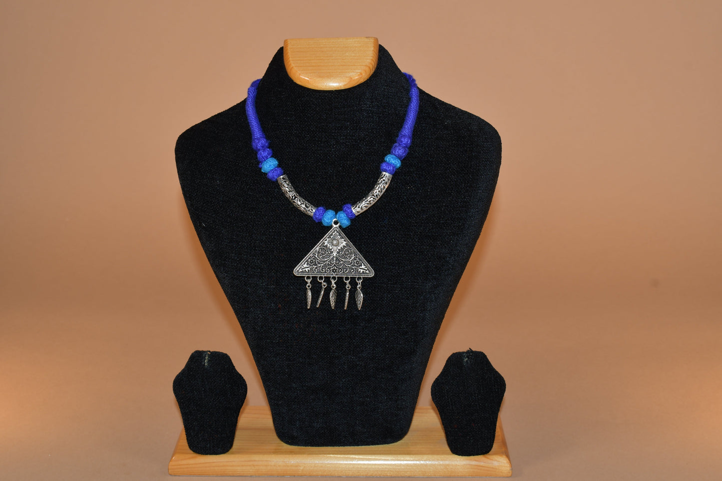 Shade of Blue Traingular Necklace