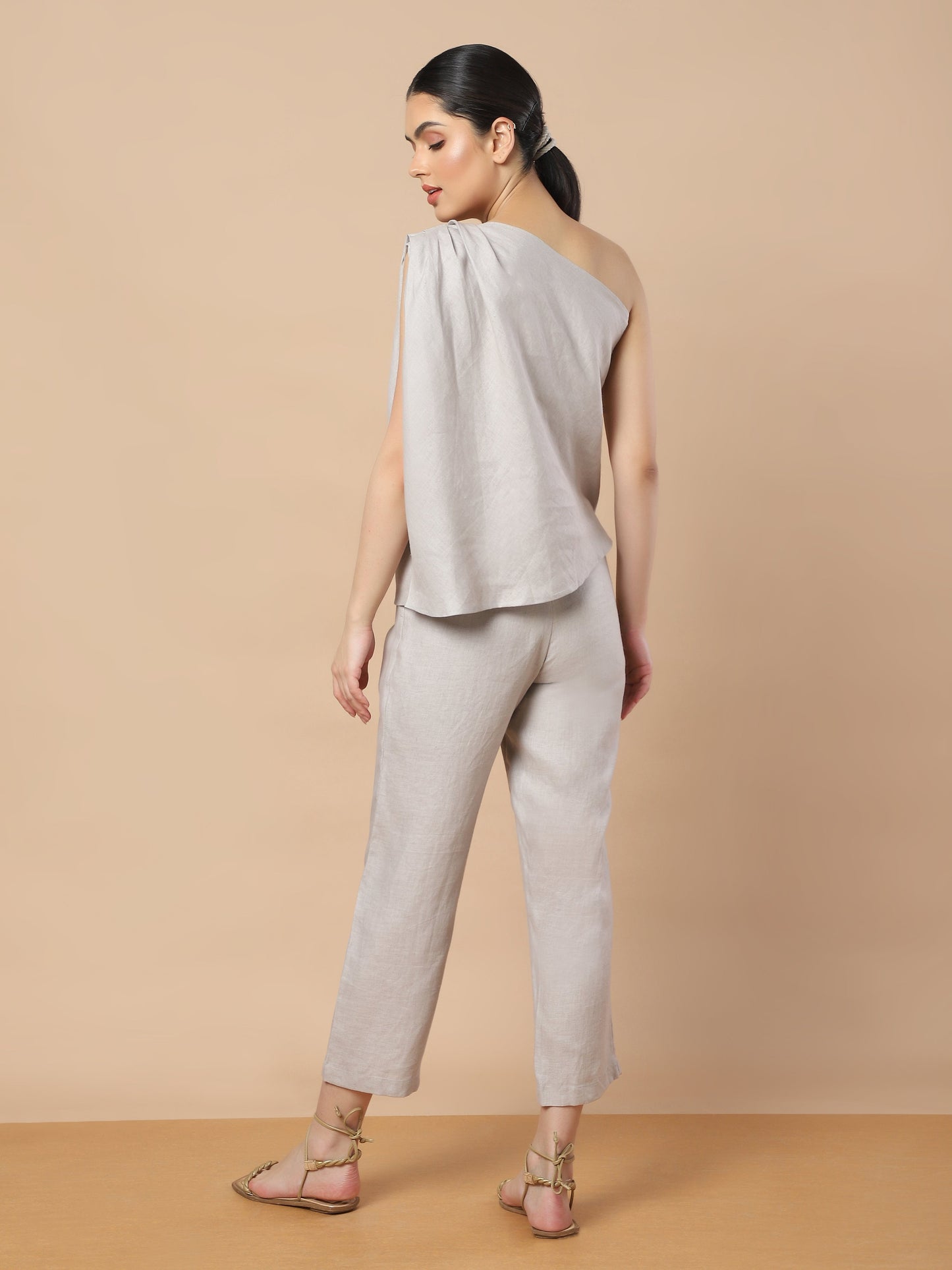 Hemp One-Shoulder Top & Pant Set