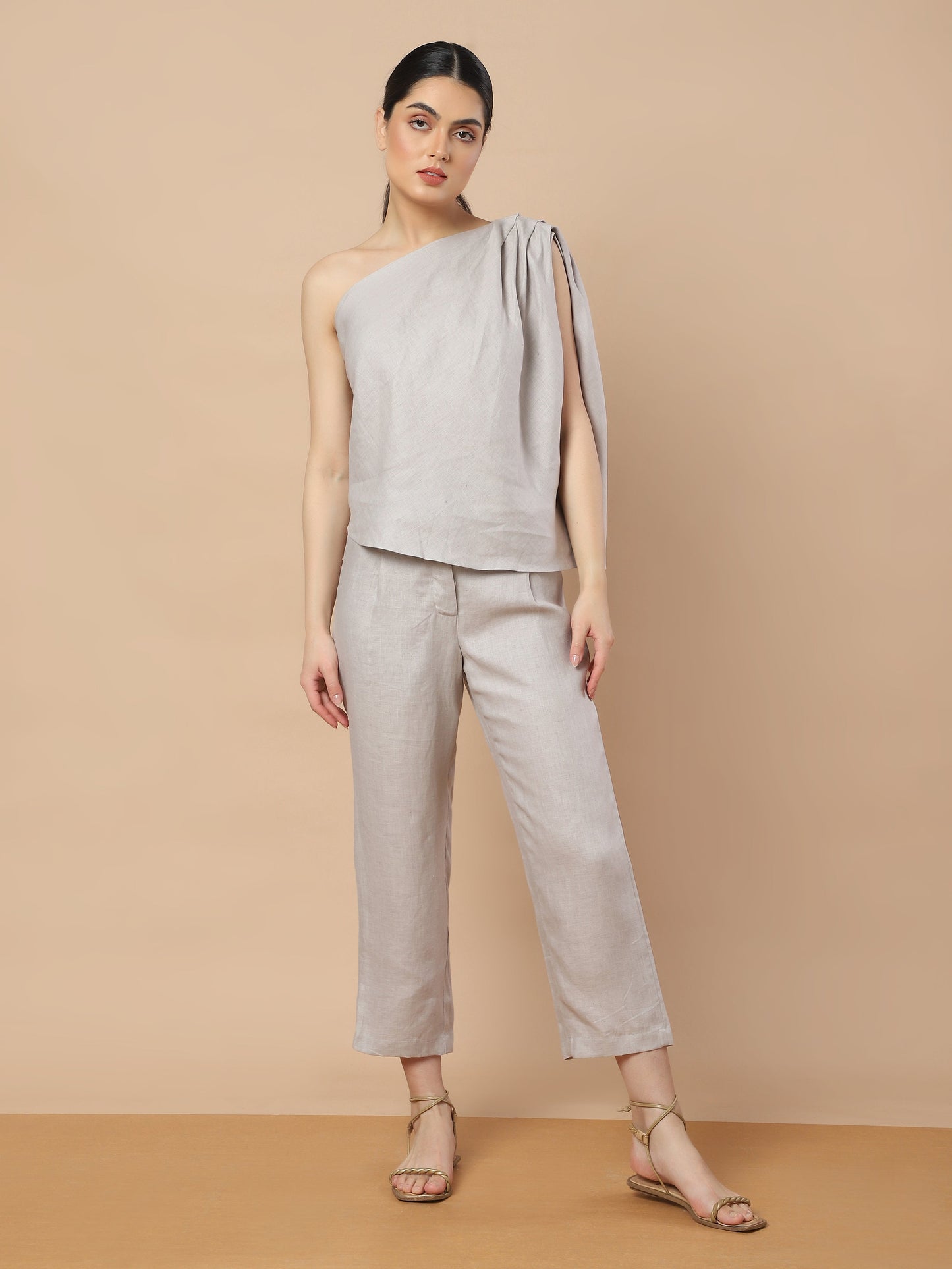 Hemp One-Shoulder Top & Pant Set