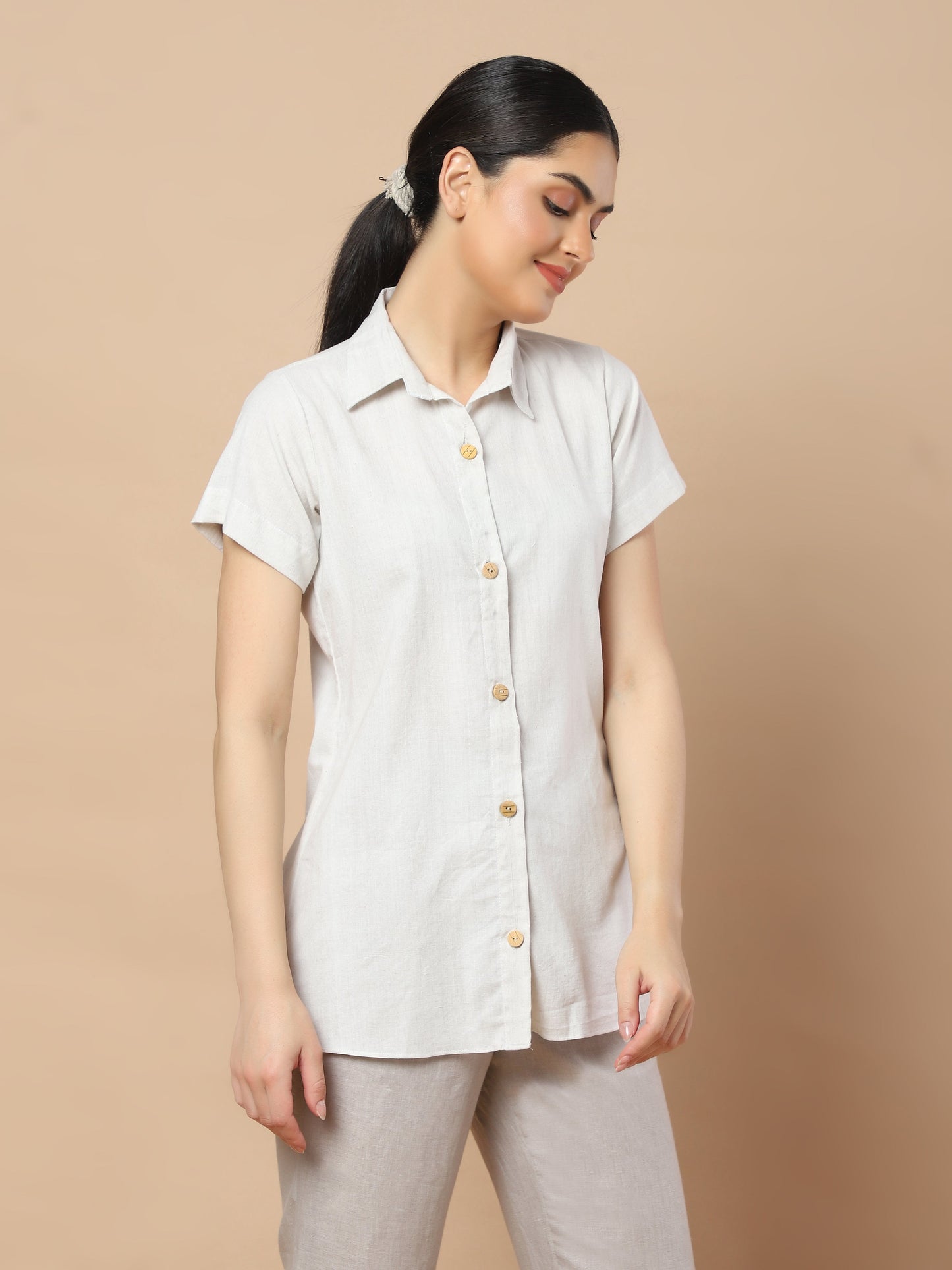 Unmissable Style: Hemp Short Button Shirt