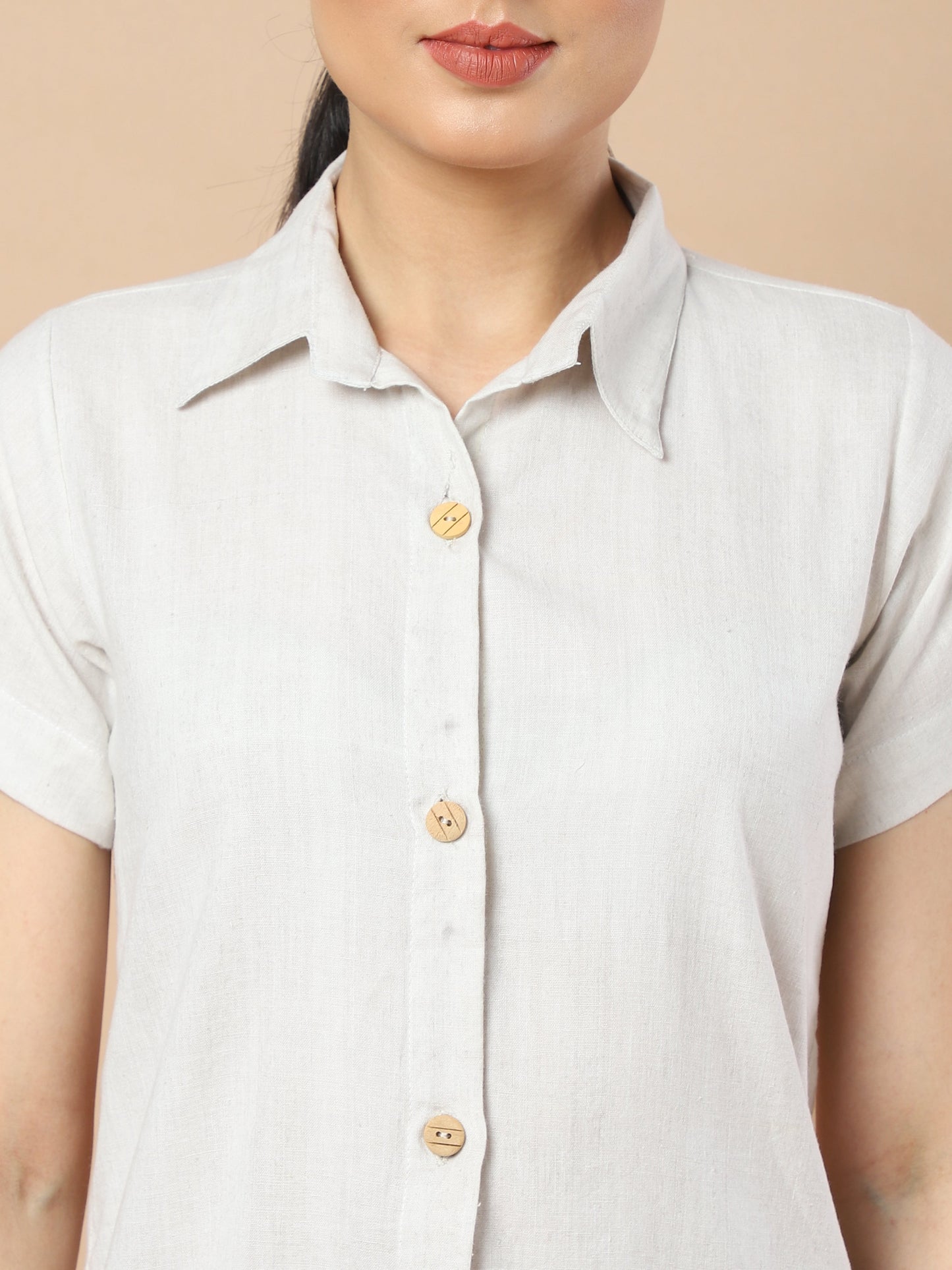 Unmissable Style: Hemp Short Button Shirt