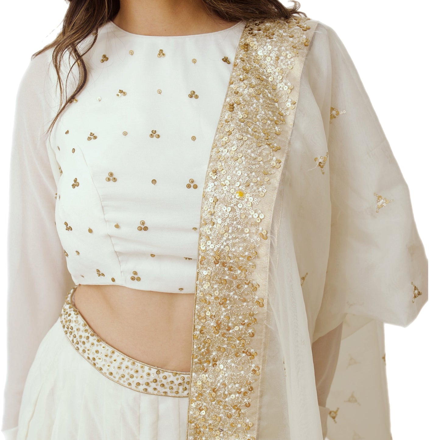 Zuriah Shimmer Lehenga with Sequins Work Blouse