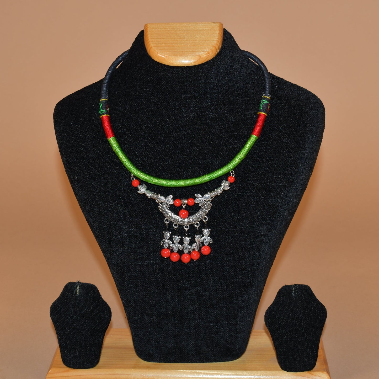 Oxidized Multi Layered Necklace Set