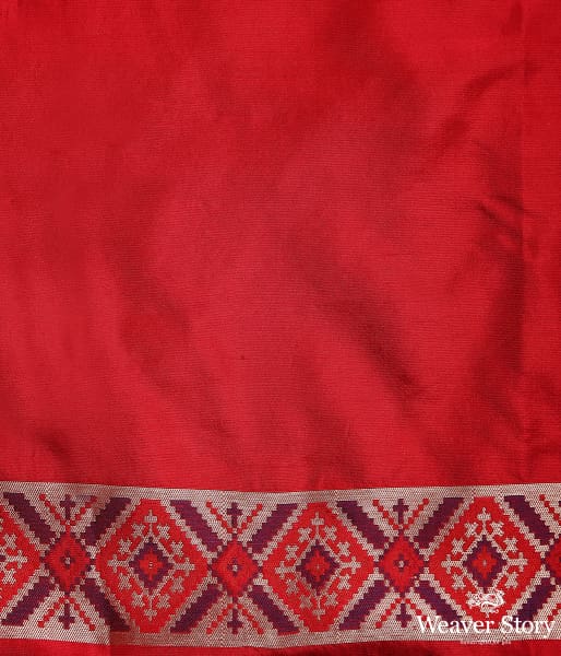 Handwoven Grey Meenakari Banarasi Patola with Silk Borders
