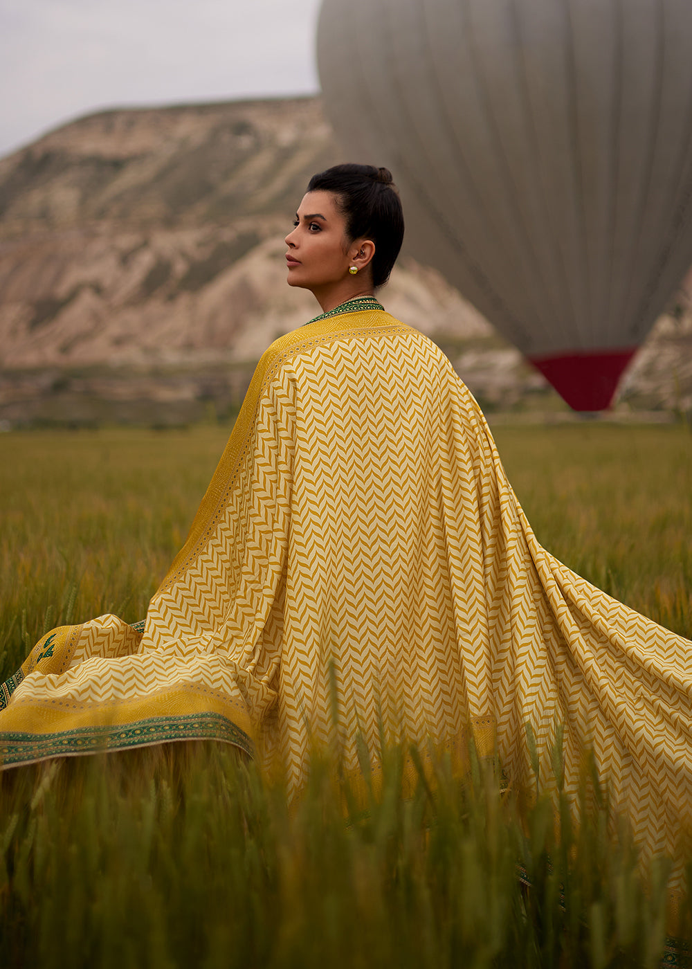 Butter Yellow Silk Meenakari Woven Salwar Suit