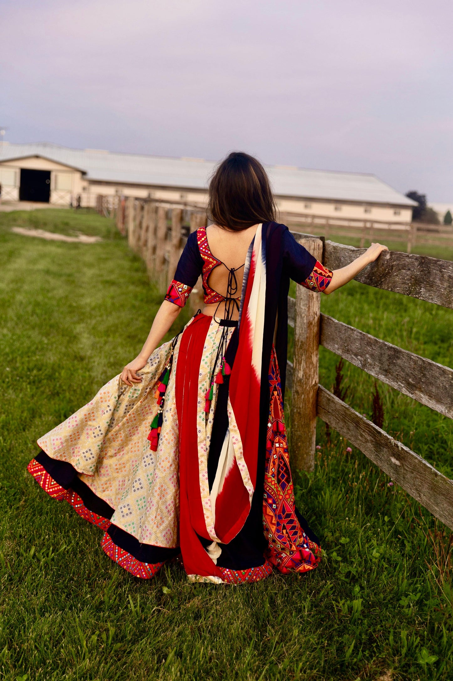 Kane Navy Lehenga Choli Set