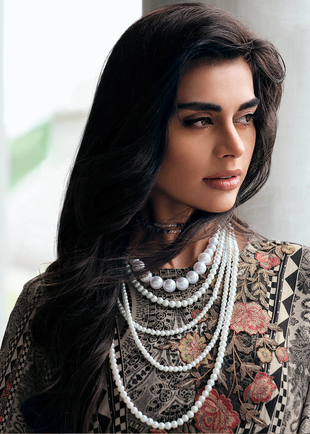 Shades Of Blue Digitally Printed Muslin Silk Salwar Suit