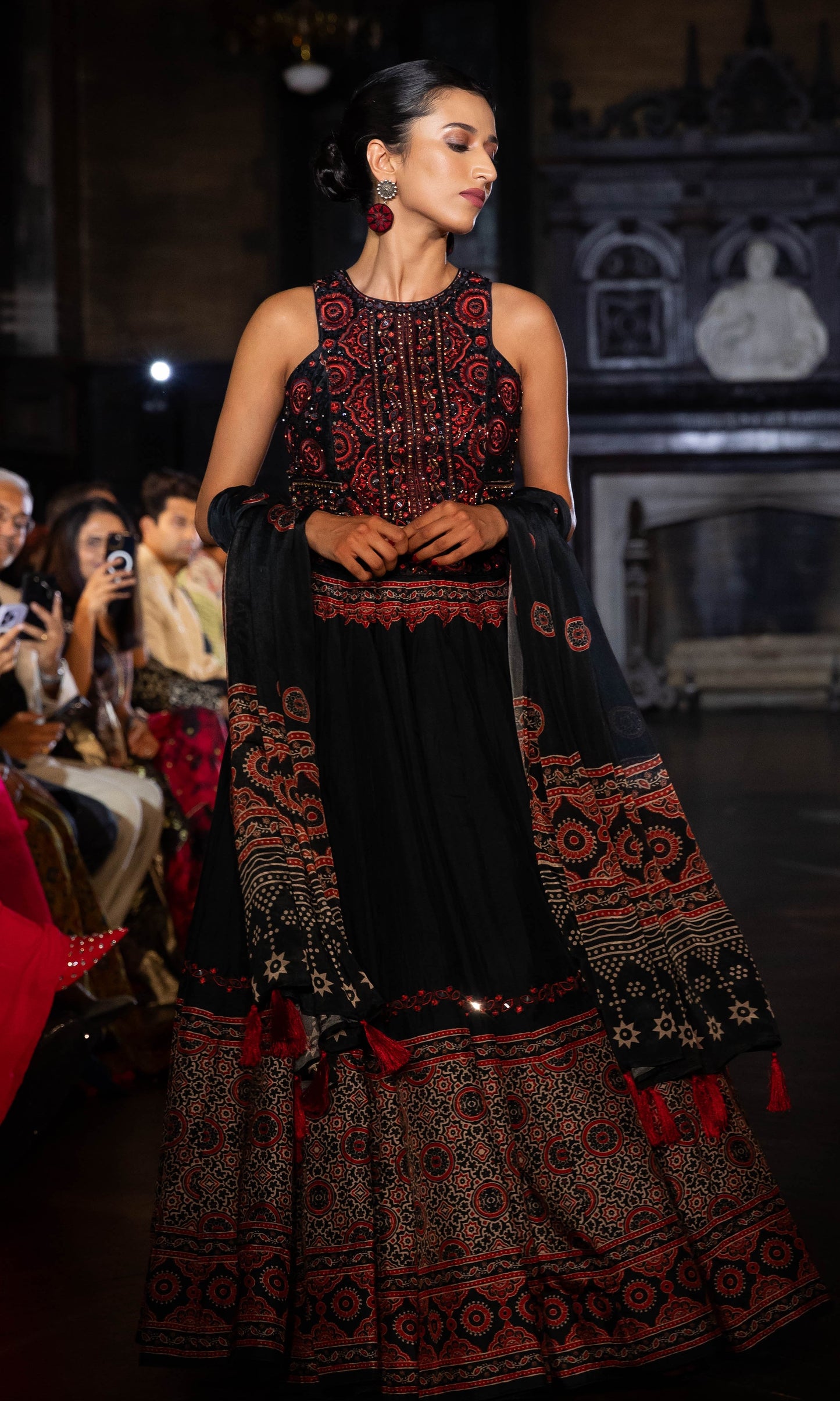 Aviva Black Lehenga with Hand Embroidered Blouse