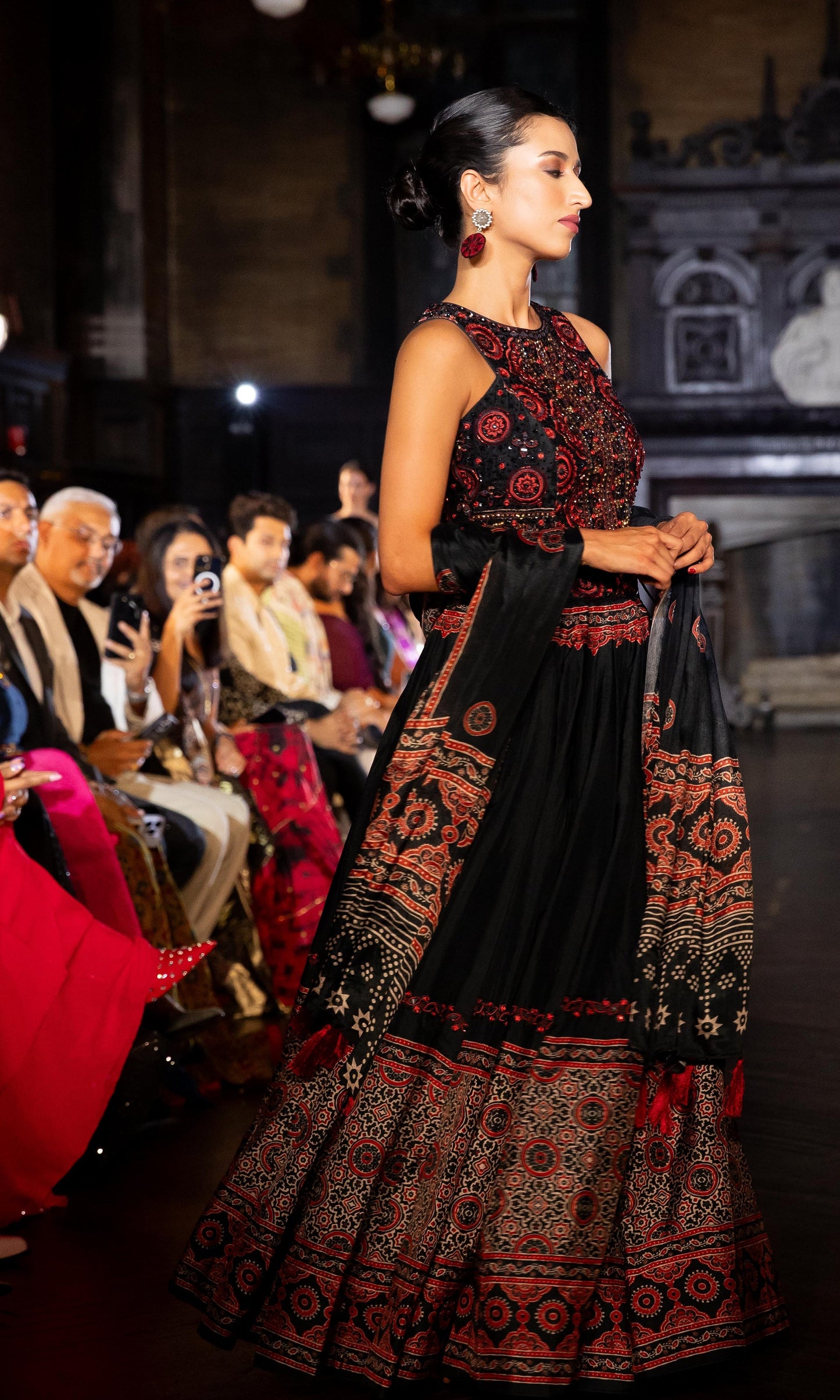 Aviva Black Lehenga with Hand Embroidered Blouse