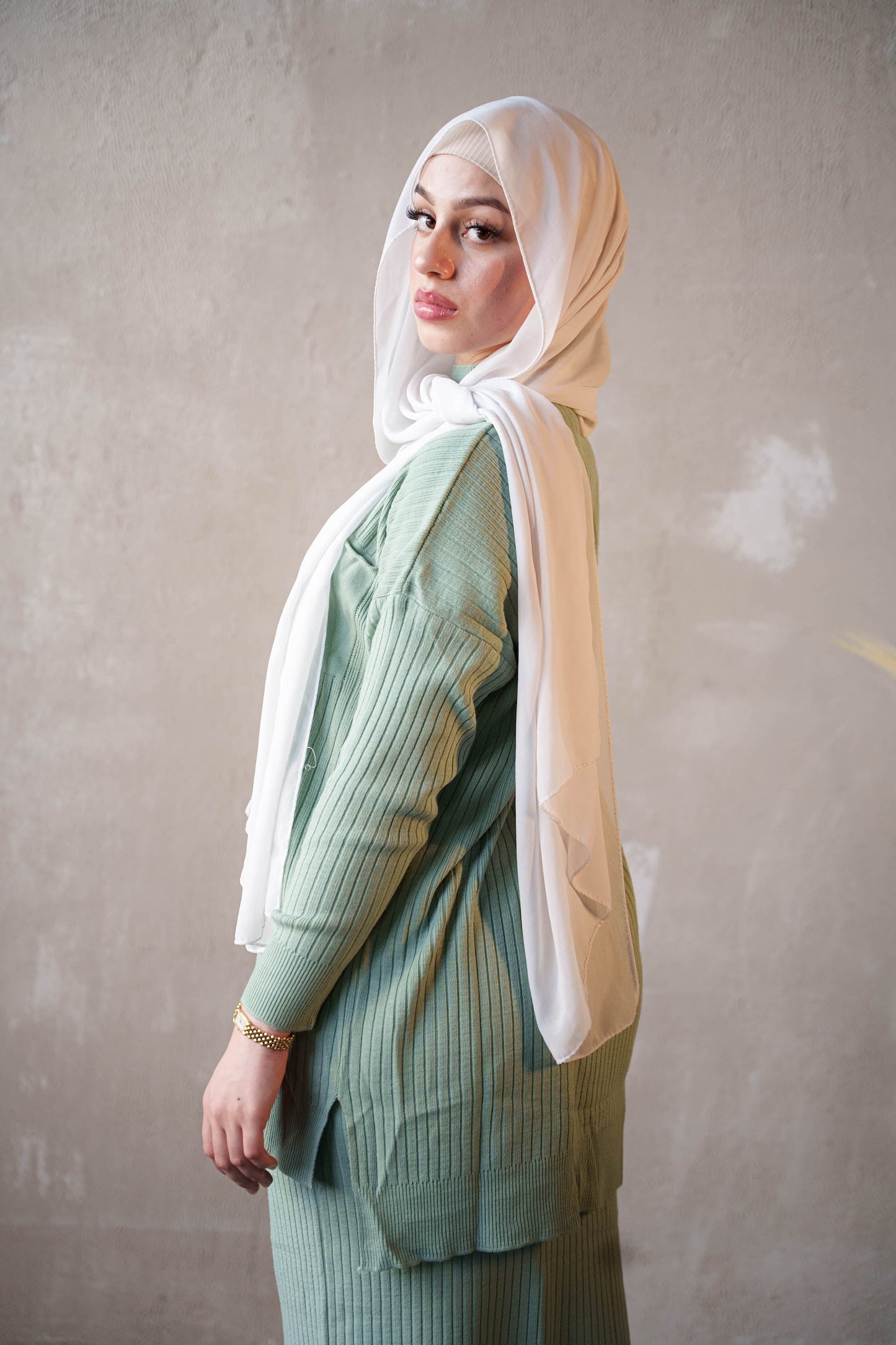 Mint Sweater & Skirt Set