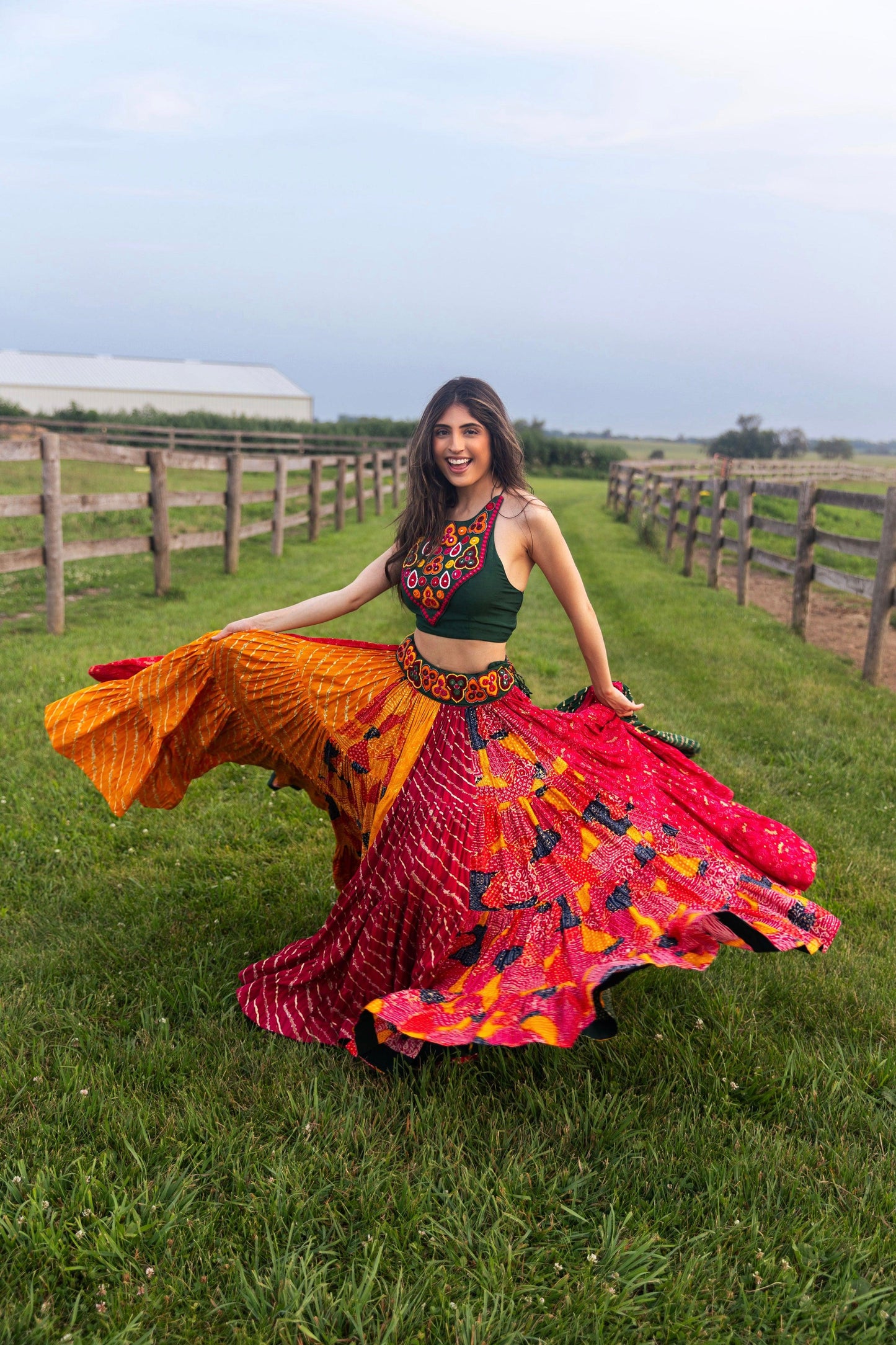 Vionella Mulitcolor Chaniya Choli Set