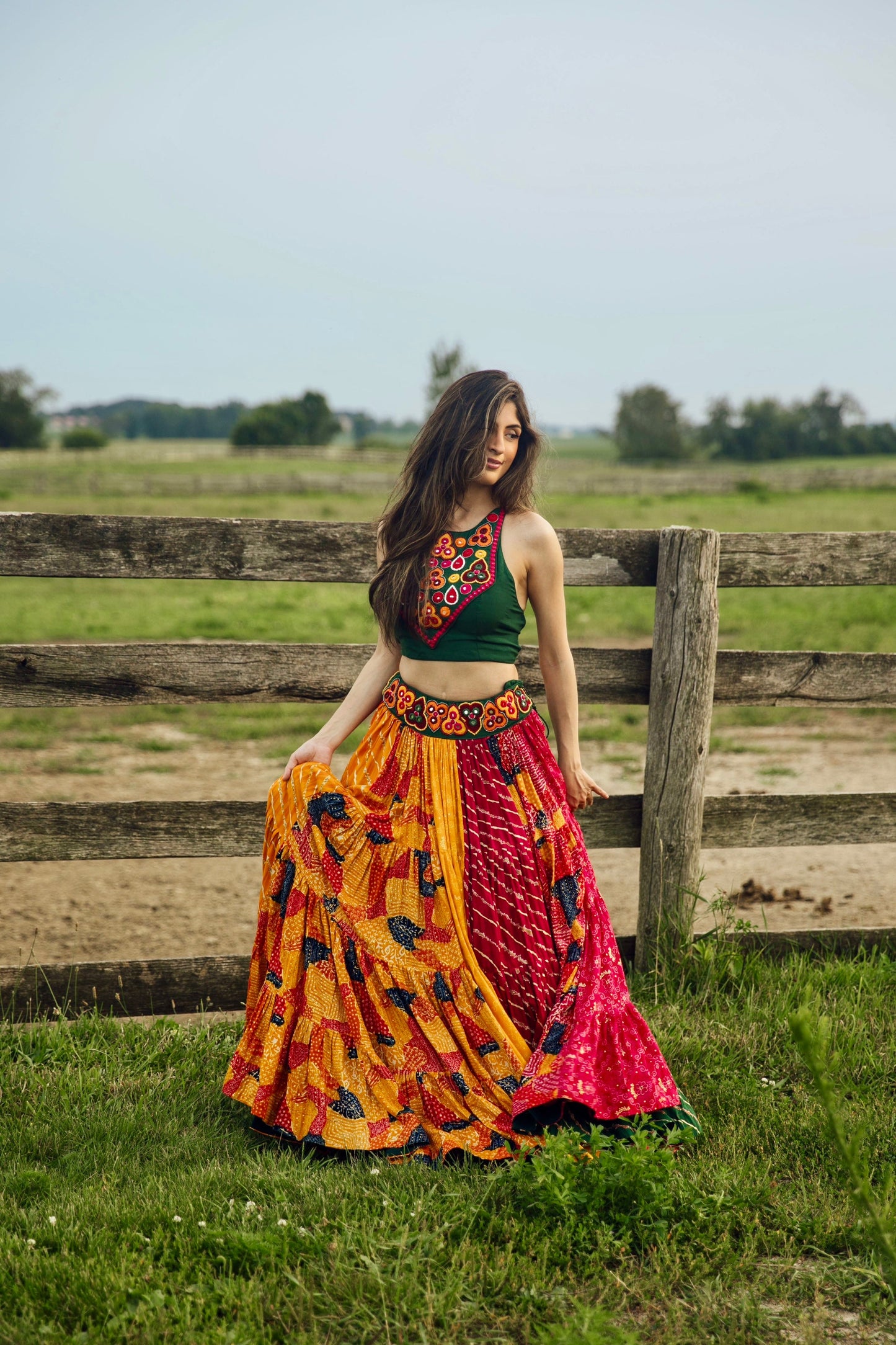 Vionella Mulitcolor Chaniya Choli Set